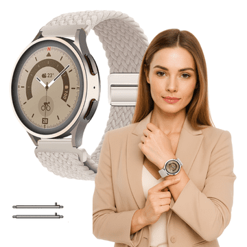 Remen za Huawei Watch GT4 / GT5 / GT6 41 mm bež s opružnim šipkama 18 mm