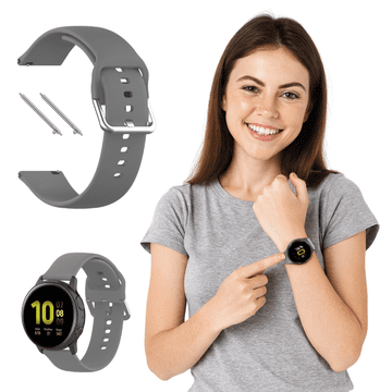 Silikonski remen za Huawei Watch GT 2 3 4 5 46mm pro 48mm, sivi, 22mm