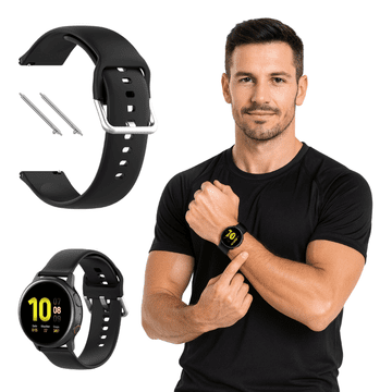 Remen za Huawei Watch GT2 GT3 42mm Pro 43mm silikonski crni 20mm