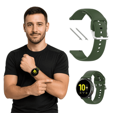 Remen za Samsung Galaxy Watch 4 5 6 7 40mm/44mm/45mm/46mm/47mm Pro zeleni