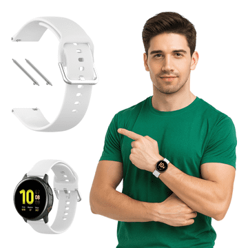 Remen za Garmin Vivomove Vivoactive 3 Forerunner Venu bijeli silikon 20 mm