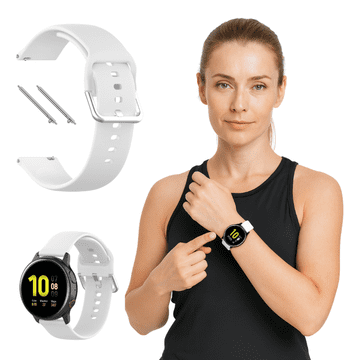 Silikonska bijela narukvica za Amazfit BIP / BIP 3 / 3 PRO / LITE / U / 1S