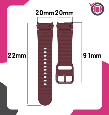 Remen za Samsung Galaxy Watch 4 5 6 7 40/44/45/46/47mm S/M/L crni 20mm