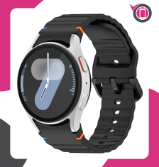 Remen za Samsung Galaxy Watch 4 5 6 7 40/44/45/46/47mm S/M/L crni 20mm
