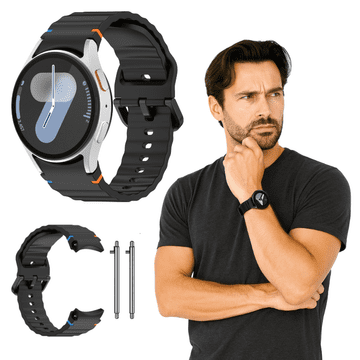 Remen za Samsung Galaxy Watch 4 5 6 7 40/44/45/46/47mm S/M/L crni 20mm