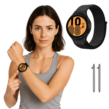 Remen za Huawei Watch GT4 GT5 GT6 41mm univerzalni crni najlon 18mm