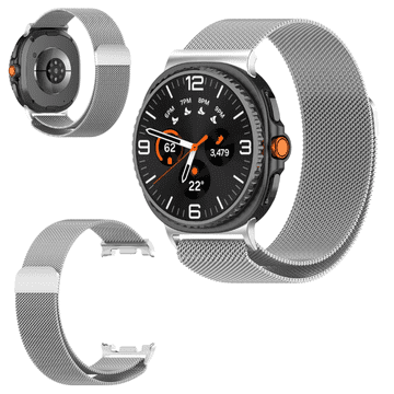 Remen za SAMSUNG GALAXY WATCH 8 40MM 44MM 8 CLASSIC 46MM narukvica srebrna