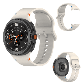 Remen za Samsung Galaxy Watch 8 40mm / 44mm / 8 Classic 46mm S/M bež