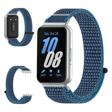 Remen za Samsung Galaxy Watch Fit 3-kanna najlonska jaka narukvica plave boje