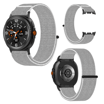 Remen za Samsung Galaxy Watch 8 40/44mm/ 8 Classic 46mm najlonski remen sivi