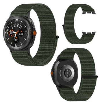 Remen za Samsung Galaxy Watch 8 40/44mm/ 8 Classic 46mm najlon zeleni