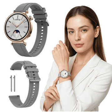 Remen za Garmin Forerunner 255S 265S Vivoactive Venu2S 3S 4S sivi silikonski
