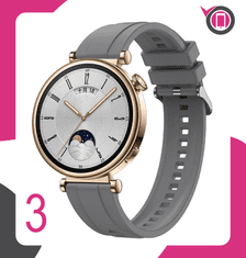Remen za Garmin Forerunner 255S 265S Vivoactive Venu2S 3S 4S Crni silikonski