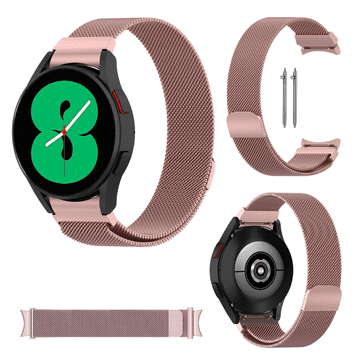 Metalni remen za Samsung Galaxy Watch 4 5 6 7 40/44/45/46/47mm, roza, 20mm