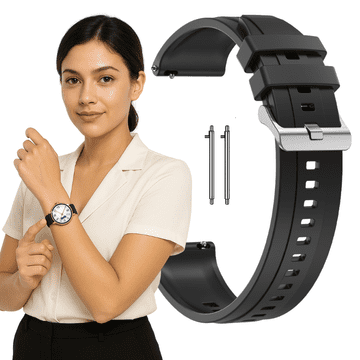 Remen za Huawei Watch GT4 / GT5 / GT6 41 mm s opružnim šipkama crni 18 mm