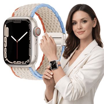 Remen za Apple Watch 42 mm 44 mm 45 mm 49 mm Pletena narukvica bež boje