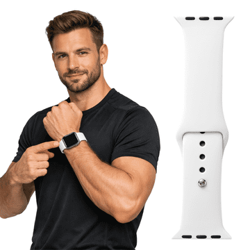 Silikonska narukvica za Apple Watch 38 40 41 42 (s10) bijela