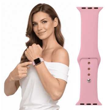 Silikonska narukvica za Apple Watch 38 40 41 42 (s10) roza