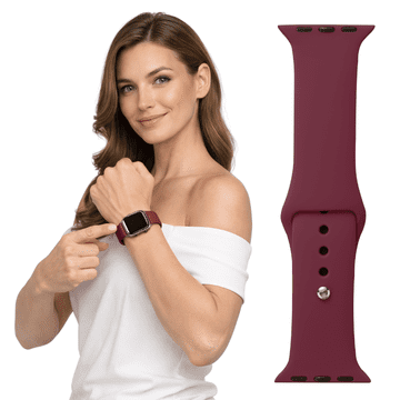 Silikonska narukvica za Apple Watch 38 40 41 42 (s10) bordo
