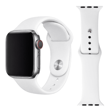 Silikonska narukvica za Apple Watch 42 44 45 49 mm, jaka, bijela