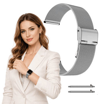Remen za Amazfit BIP 5 narukvicu s magnetskim efektom, srebrni, 22 mm