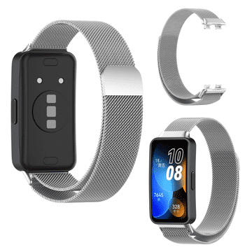 Remen za Huawei Band 8 9 10 srebrna narukvica za sat