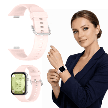 Silikonska narukvica za Huawei Watch Fit 3 / 4 / 4 Pro, kremasta
