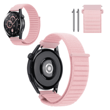 Remen za Huawei Watch GT2 GT3 GT 2 3 42mm 43mm Elegantni najlon, jaka roza