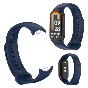 Silikonski remen za Xiaomi Mi Band 8 9 10 narukvicu, tamnoplavi, jak