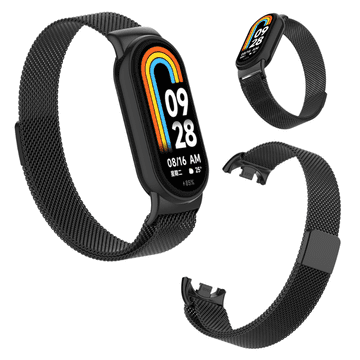 Remen za Xiaomi Mi Band 8 9 10 metalna narukvica za sat crna