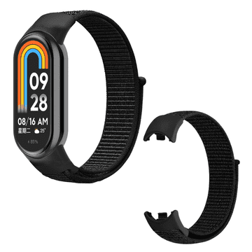 Remen za Xiaomi Mi Band 8 9 10 narukvicu, jaka najlonska narukvica, crna i izdržljiva