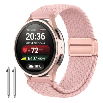 Forever Look Me! 3 KW-520 Pleteni remen za sat, ružičaste boje