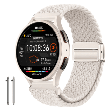 Remen za HUAWEI Watch GT Runner 2 remen pletena bež 20 mm