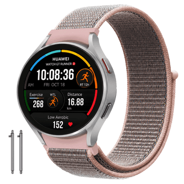 Remen za HUAWEI Watch GT Runner 2 narukvica 20 mm najlonski remen roza čvrsti