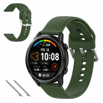 Silikonski remen za Huawei Watch GT Runner 2, zeleni, 20 mm