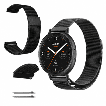 Remen za Amazfit Active Max metalna narukvica 22 mm crna, jaka