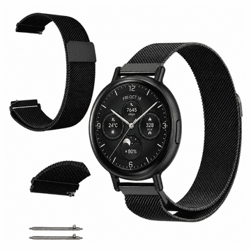 Honor Watch 5 Pro remen metalna narukvica remen 22 mm crna