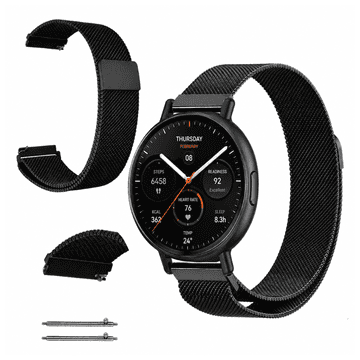 AMAZFIT BALANCE 2 remena metalna narukvica 22 mm crna i izdržljiva