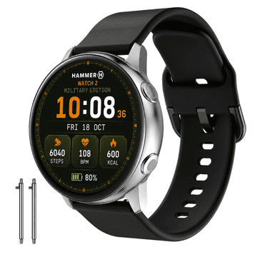 Silikonski remen za HAMMER Watch 2 Military Edition pametni sat, 22 mm