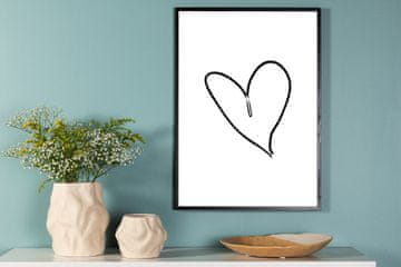 Venture Design AB Poster Heart 21x30 cm Bijeli