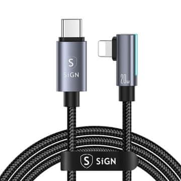 Northix USB-C na Lightning kabel 2 m, 20 W - crni