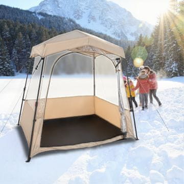 Costway Sportski šator na preklop 180x180 cm smeđi