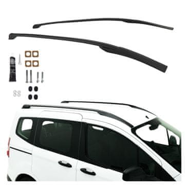 CAN Krovni nosači FORD Transit Courier od 2014. do 2023. Aluminijski crni