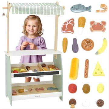 Viga Toys VIGA PolarB Trgovina na drvenim sajamskim štandovima