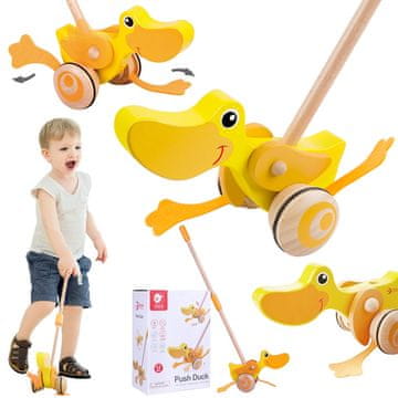 Classic world Drveni gurač patki za djecu