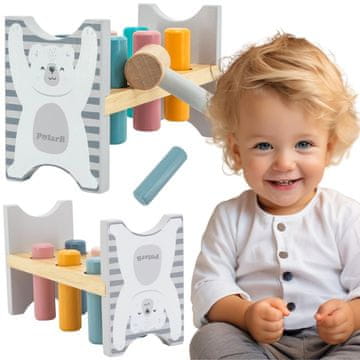 Viga Toys VIGA PolarB Drvena klupa s čekićem - Montessori