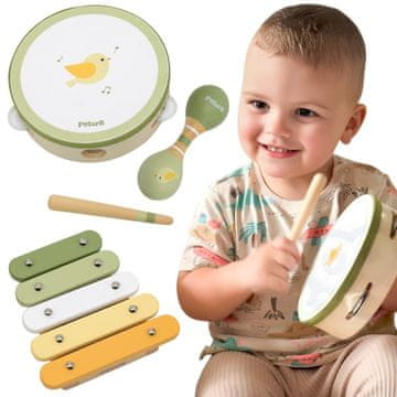 Viga Toys VIGA PolarB set glazbenih instrumenata zelene boje