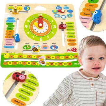 Viga Toys VIGA obrazovni kalendar za učenje engleskog jezika