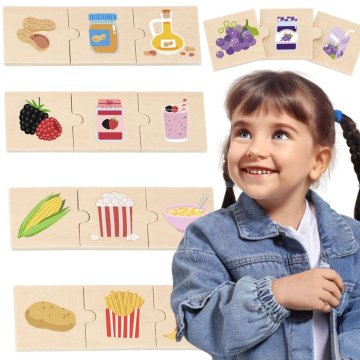 Viga Toys VIGA set slagalica Otkrijte veze između prirode i hrane