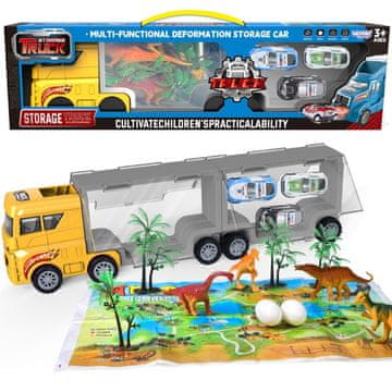 WOOPIE Transporter kamiona 2u1 Set s dinosaurima + model